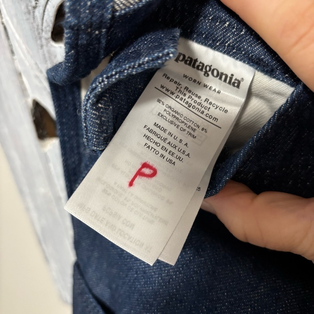 NEW Patagonia Dark Blue Steel Forge Denim Straight Leg Bib Overalls - Picture 14 of 15